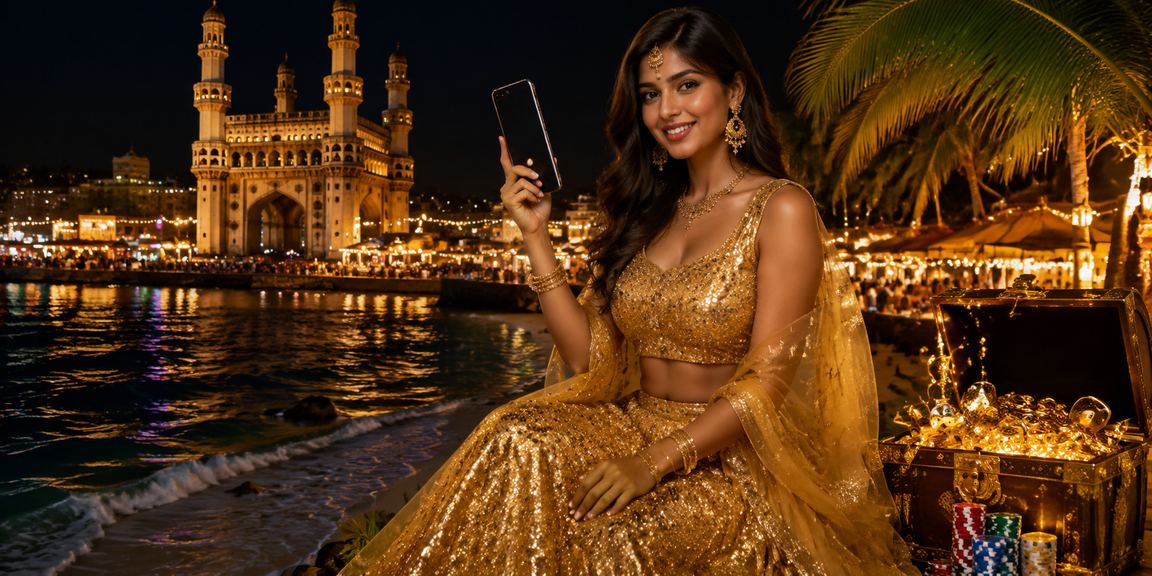 User logging in on 250r betting mobile app featuring Hyderabad landmarks