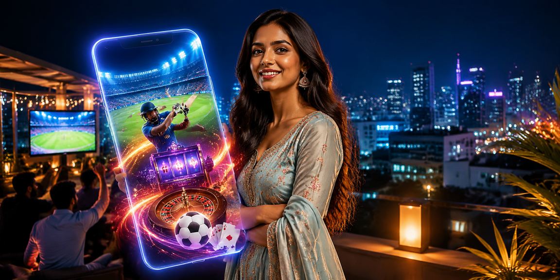 User making mobile payment during casino game night in India